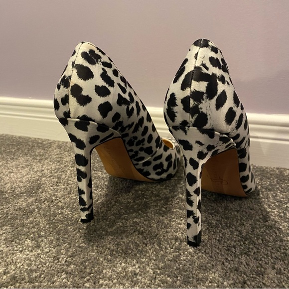 Ivanka Trump Black and White Dalmation Print Heels - Picture 5 of 5